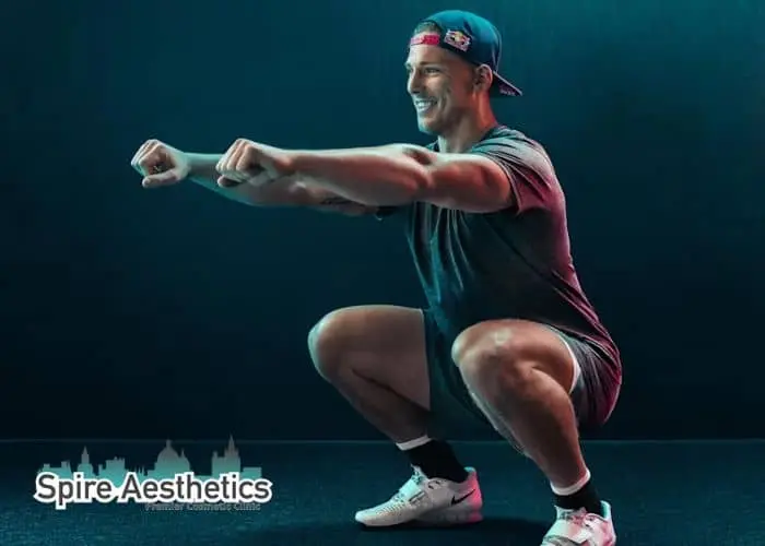 Image of man build leg muscle Iver through exercise