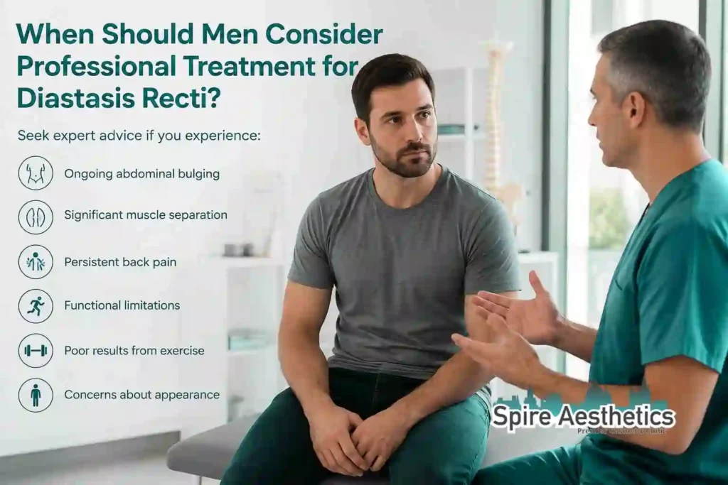 When Should Men Consider Professional Treatment for Diastasis Recti Iver?