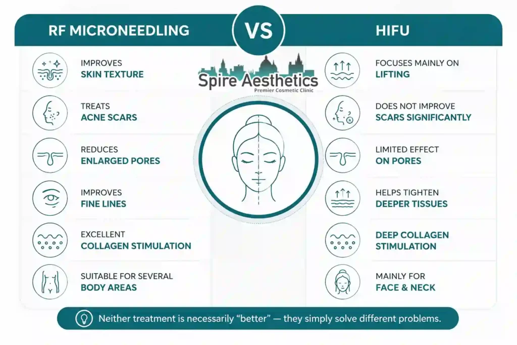 RF Microneedling vs HIFU: Which Treatment Gives Better Results Iver?
